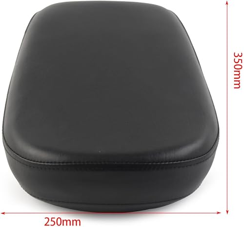 Miniatura 3 de LIRU - Cojín para asiento de pasajero trasero de motocicleta para Yamaha XVS 650 1998-2010, V-Star 650 1998-2010, negro