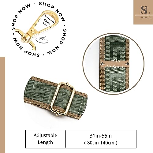 Image of S&loyoe Purse Straps Replacement Crossbody Bag Strap Adjustable Wide Guitar Straps for Handbags 1.5inch