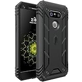 Poetic Revolution-LG-G5-Black POETIC Revolution Series Rugged Hybrid Protective Case with Built-in Screen Protector for LG G5 - Black