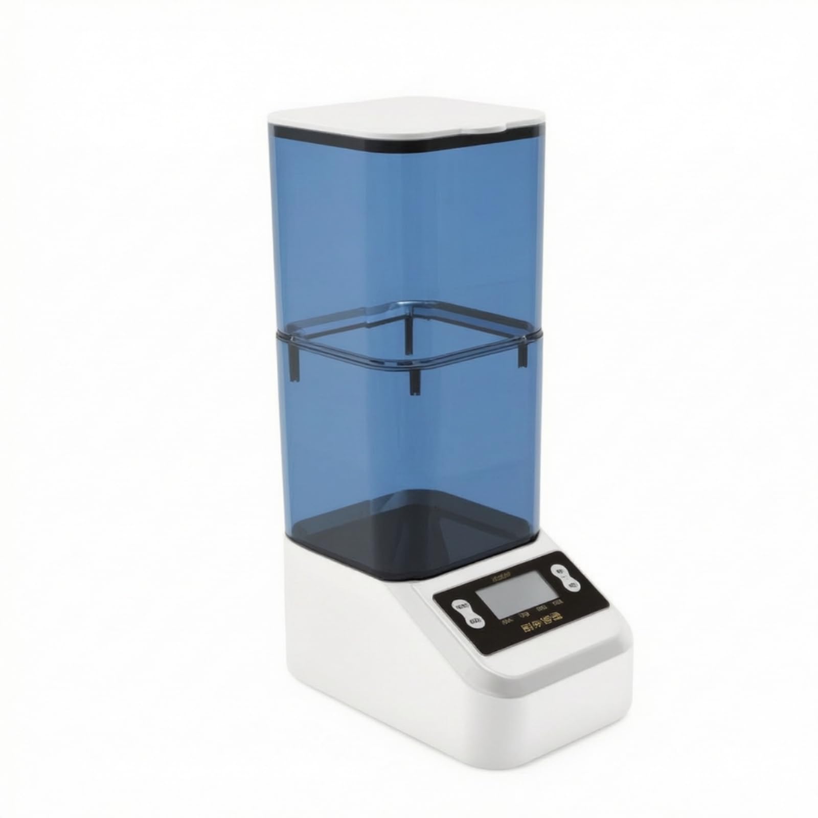 Aquarium Futterautomat Einstellbar Aquarium-Futterautomat Feuchtigkeitsbeständig Fischfutterautomat für Aquarianer, Fischbesitzer, Weiß, 2000ml