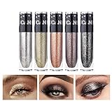 UCANBE 5 Colors Sparkle Liquid Eyeshadow Makeup Set Long Lasting Lightweight Metallic High Pigmented Glitter Eyeliner Shimmer Eye Shadow Stick Set #1