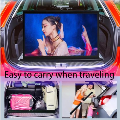 Pantalla de proyección de escritorio 30" 50", pantalla de proyector manual con soporte de trípode, plegable y portátil, pantalla HD 16:9 para piso, ideal para oficina o escuela (40 pulgadas-4:3) miniatura 3