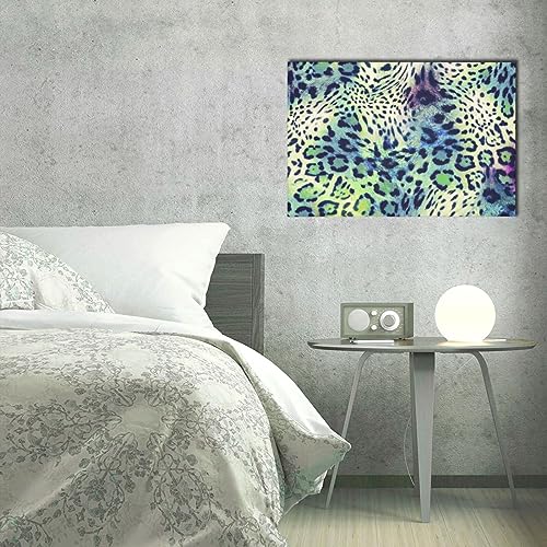 Impression sur toile léopard vert OUSIKA pour mur vide - 4