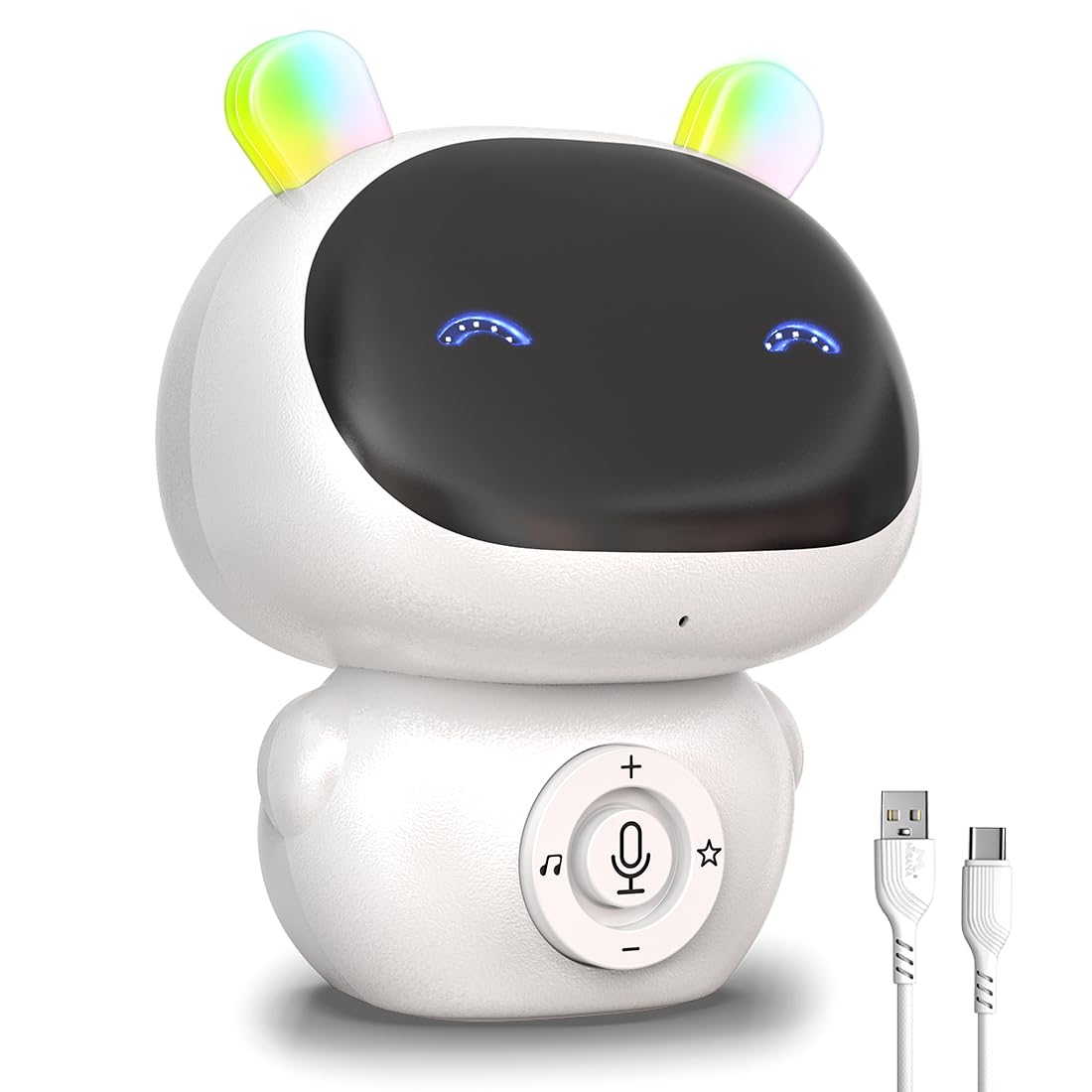 Mirana Mr. Robot | Smart Interactive Talkback Toy for Kids | USB Rechargeable Type-C | in-Built Music | Best Gift for Boys & Girls 2 3 4 5 6 7 8+ Years (White)