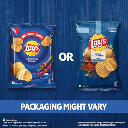 Image of Lays Potato Chips - Masala Magic, 80gm /82gm (Weight May Vary)