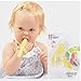 Mrisata Silicone Adjustable Thumb Finger Protector Biting Teether for Babies Infant Safe Chewing Aid Yellow Transparent 20mm (Yellow)