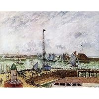 Amazon.co.jp: 15 の有名な絵画 - ルーアン港、フランスの都市景観