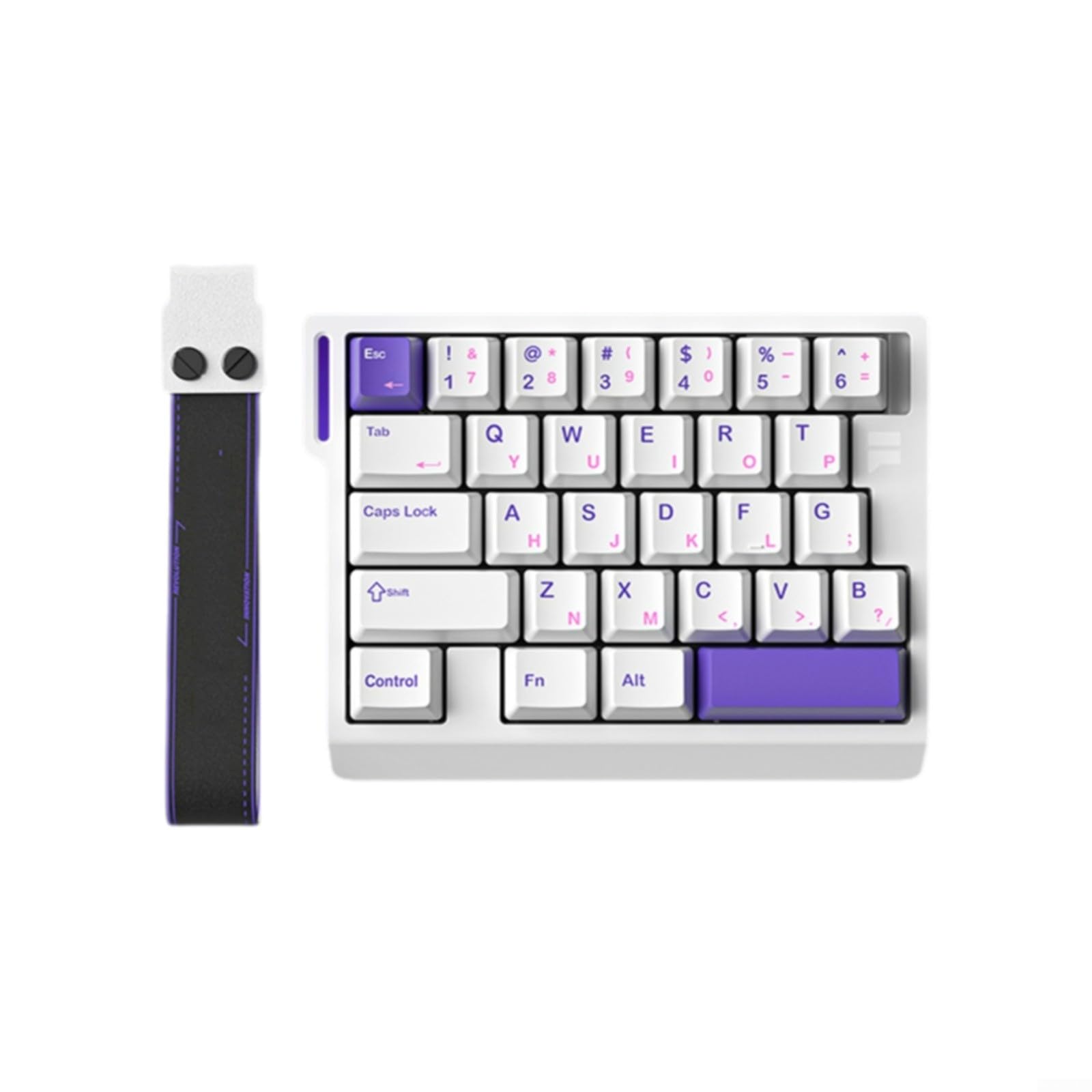 M30HE Tastiera meccanica compatta a 29 tasti cablata 8K Hz precisione 0,01 mm per alloggiamento in ABS per gamer e-Sport bianco (bianco)