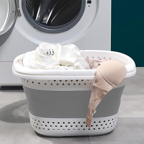 Miniatura 5 de Iloote - Cesta plegable de plástico para lavandería, 60 L