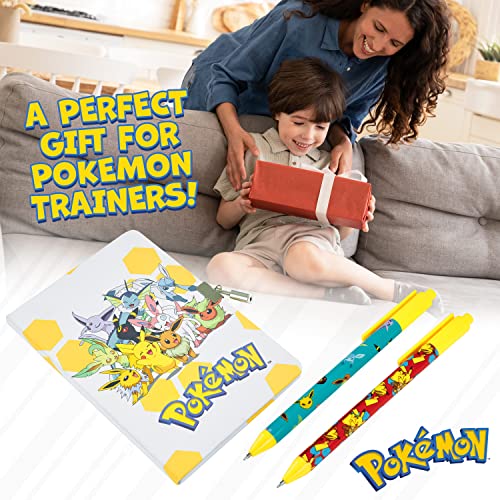 Pokemon Notebook Set for Kids Teens Diary with Lock or Journal & Pen Set Anime Gifts(Notebook/Set)