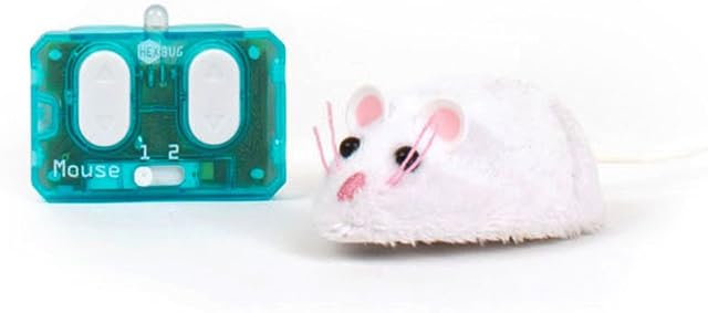 HEXBUG 480-4466-00TG12 Remote Control Mouse Cat Toy, White