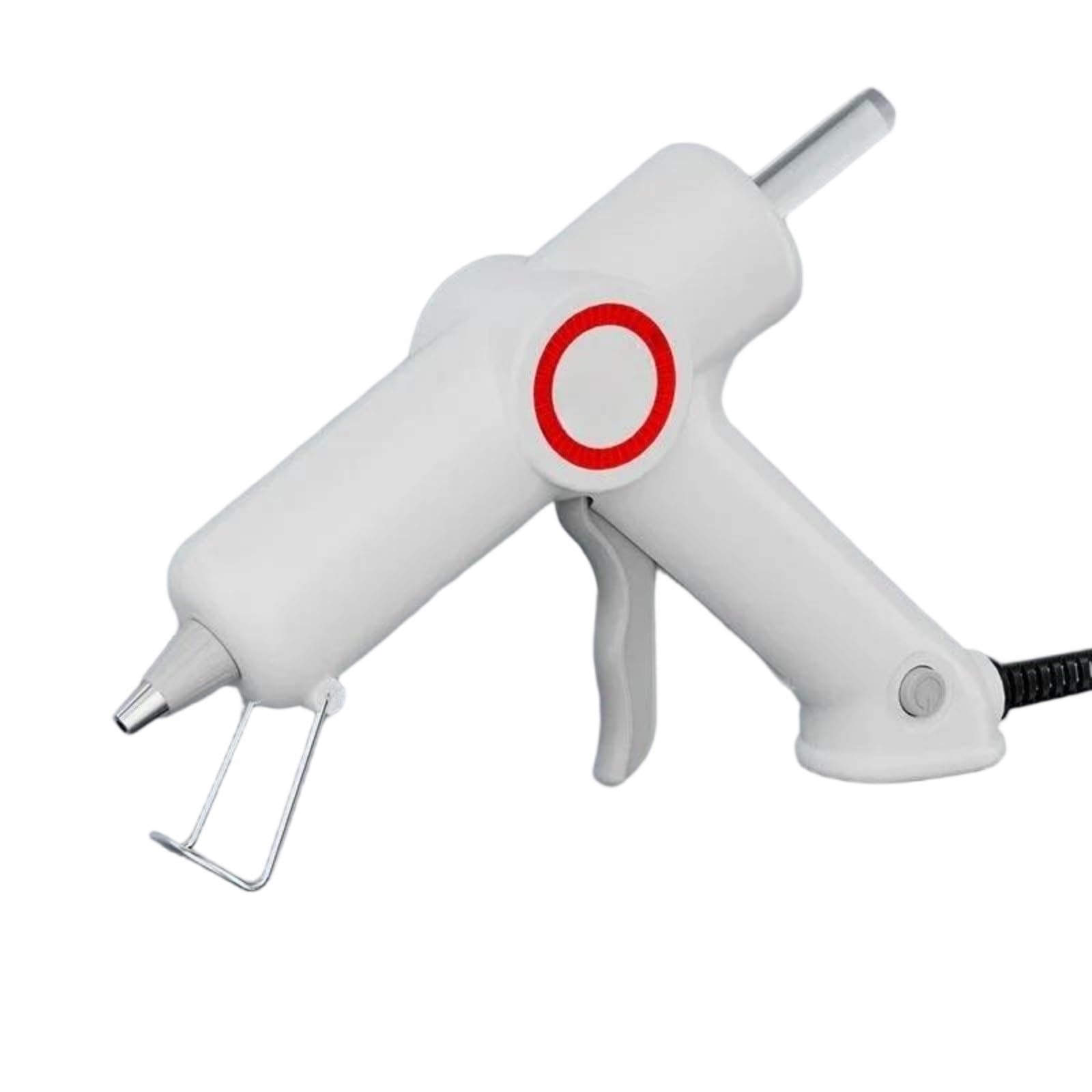 Mini pistola de pegamento caliente de 40 W, rosa/blanca, pequeña pistola de silicona for manualidades, herramientas de bricolaje hechas a mano. Pistola Silicona Caliente(White)