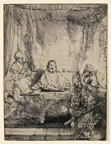 Poster Rembrandt Le Christ à Emmaüs pour habiller un grand mur vide