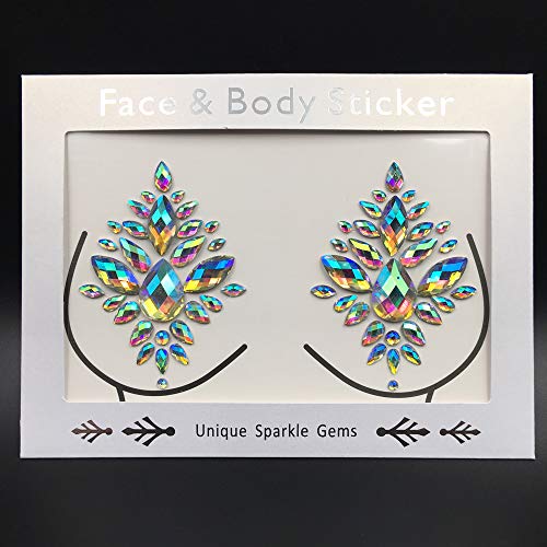 breast gem stickers halloween body makeup festival Boobs Jewels Rhinestone tattoo Stickers body jewel stickers For music festival rave party