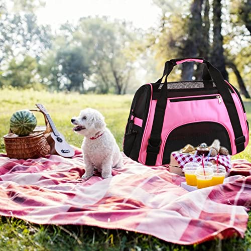 Pkkajlyt Pet Carrier Bag, Cat Travel Portable Bag Home, Airline Approved Duffle Bags, For Little Dogs, Cats And Puppies, Small Animals (Small, Pink) #TOP6