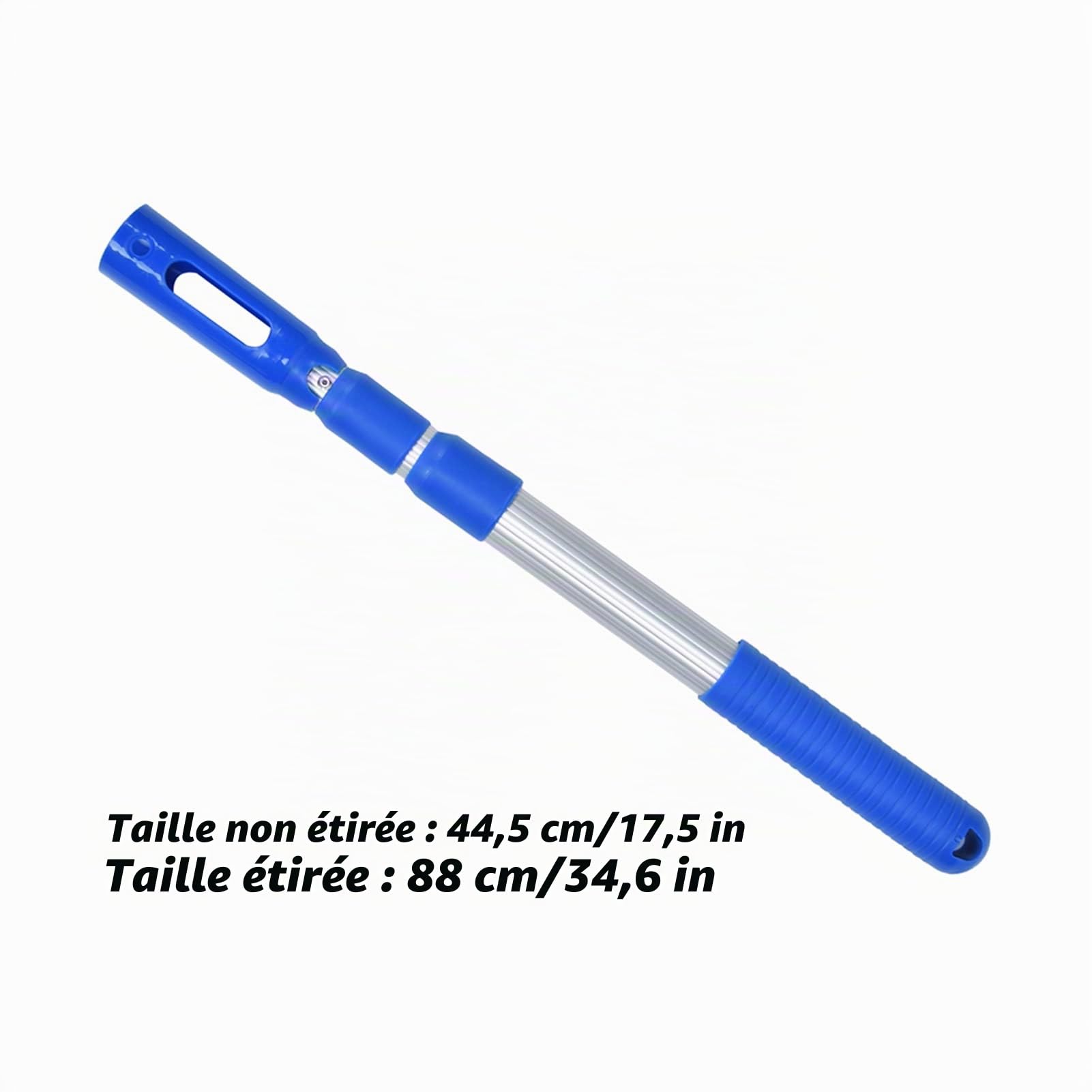 Cersalt Poteau Télescopique de Piscine Manche Telescopique pour Aspirateurs et Brosses, Alliage d'Aluminium, 17,5 Pouces à 34,6 Pouces