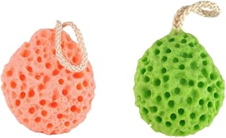 STAHAD 2 Pçs Adoráveis Buchas Buchas Verdes Esfoliantes Para O Corpo Pouf Para Chuveiro Esponja De Banho Ferramenta De Banho Favo De Mel Bola Para Crianças Suprimentos Laranja