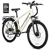 Seeker 26' Electric Bike for Adults with Peak 500W Brushless Motor, 35Miles 324WH Removable Battery 20MPH Commuting Electric Mountain Bike,UL 2849 Certified, Front Fork Suspension