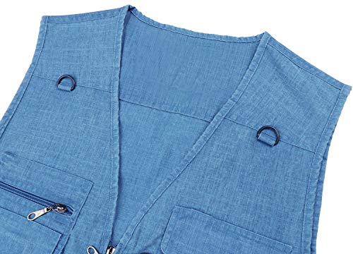 Chaleco transpirable de hombre con bolsillos para camping y viaje 4