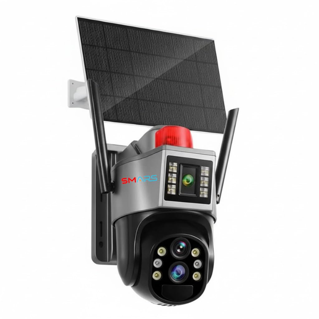 Smars 6MP Dual Lens Solar WiFi/4G PTZ Security Camera, 10X Zoom, Dual Panel, Color Night Vision, Motion Detection, Two-Way Audio, Outdoor Waterproof CCTV Camera with Built-in Battery-image-10