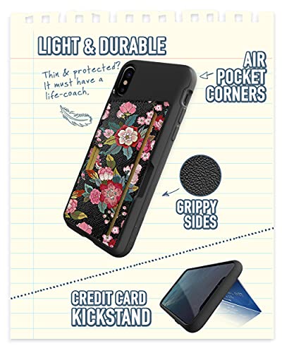 Image of Smartish iPhone Xs Max Wallet Case - Wallet Slayer Vol. 2 [Slim Protective Kickstand] Credit Card Holder for Apple iPhone 10S Max (Silk) - Flavor of The Month
