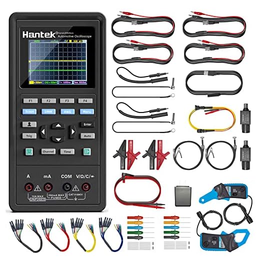 Handheld Oscilloscope Hantek2D82AUTO 4 in 1 Multifunction Tester of Automotive Diagnostic oscilloscope Signal Source and multimeter (2D82 III)