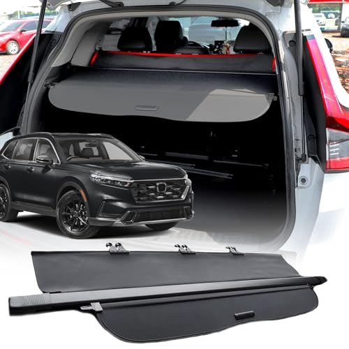 Volcaner Cargo Cover for Honda CRV 2023-2025 2026 Accessories Extra Cover for 2023-2026 Honda CR-V (Include Hybrid) Retractable Trunk Cover Security Shade Shield with Extra Cover