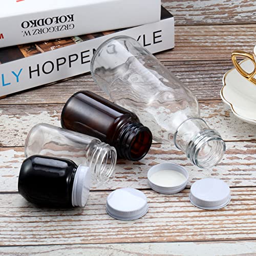 38 Mm White Growler Caps Lids, Seal Screw Caps Lid,Tinplate Metal Screw Caps With White Filling Glue Fits For Most 1/2 And 1 Gallon Jugs (54 Pieces) #TOP4