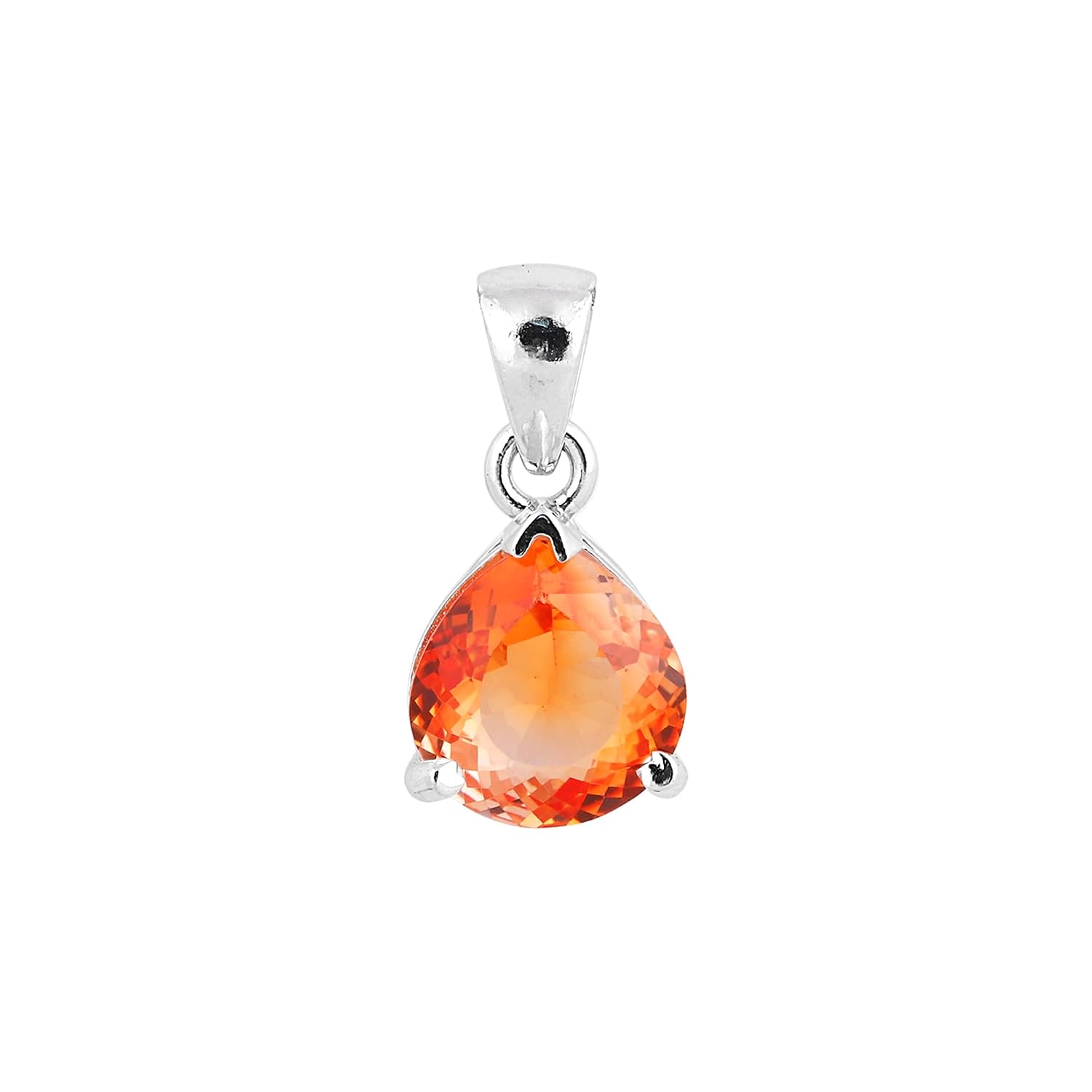 GEMHUB Natural Stone Pendant Necklace 925 Sterling Silver Jewelry with Chain Handmade Gem Jewelry for Women Statement Piece