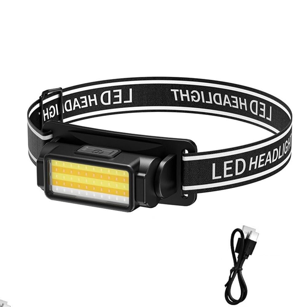 QFGVMXBWKZH USB Rechargeable Headlamp LED Head Flashlight White Red Blue Lamp IPX4 Waterproof Headlight Light(001)