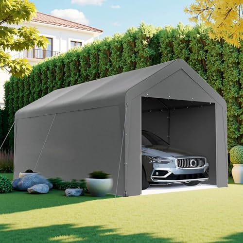 Heavy Duty 10x20 Portable Carport with Sidewalls