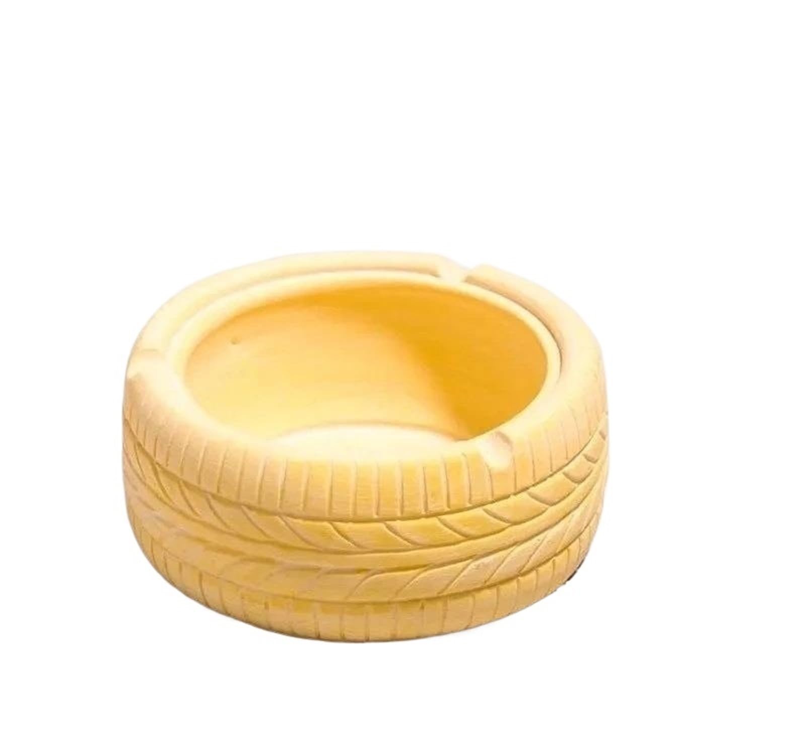 American Retro Tire Ashtray - Creative Nordic Home Bar Decorative Ornament(Golden yellow)