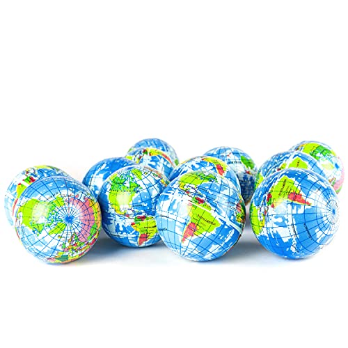 Globe Squeeze Stress Balls Earth Ball Stress Relief Toys Therapeutic Educational Balls Bulk 1 Dozen 3