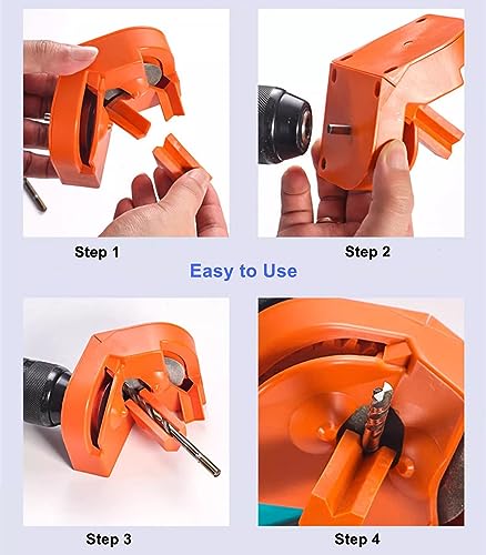 Multipurpose Drill Bit Grinding Sharpener, Electric Drill Bit Sharpener for All Bits Portable Drill Grinder Grinding Tool Powered by Electric Drills and Sharpe in 5 Seconds