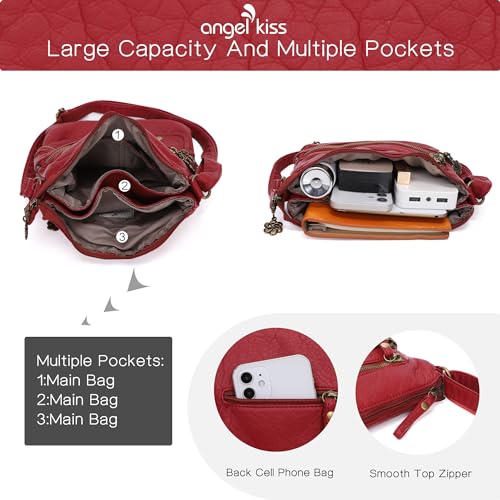 Image of Angel Kiss Small Shoulder Bag for Women Crossbody Purses and Handbags Multi Pockets Hobo Bags
