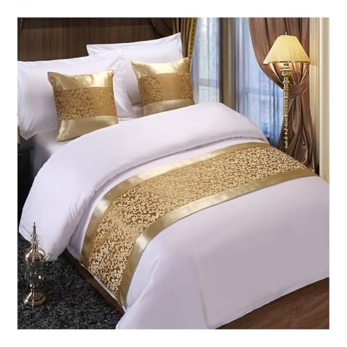 ERQIAO Colcha floral – Camino de cama – Bandera – Bufanda para el hogar y el hotel – Juego de cama individual, tamaño Queen y King – Jacquard (cama grande)