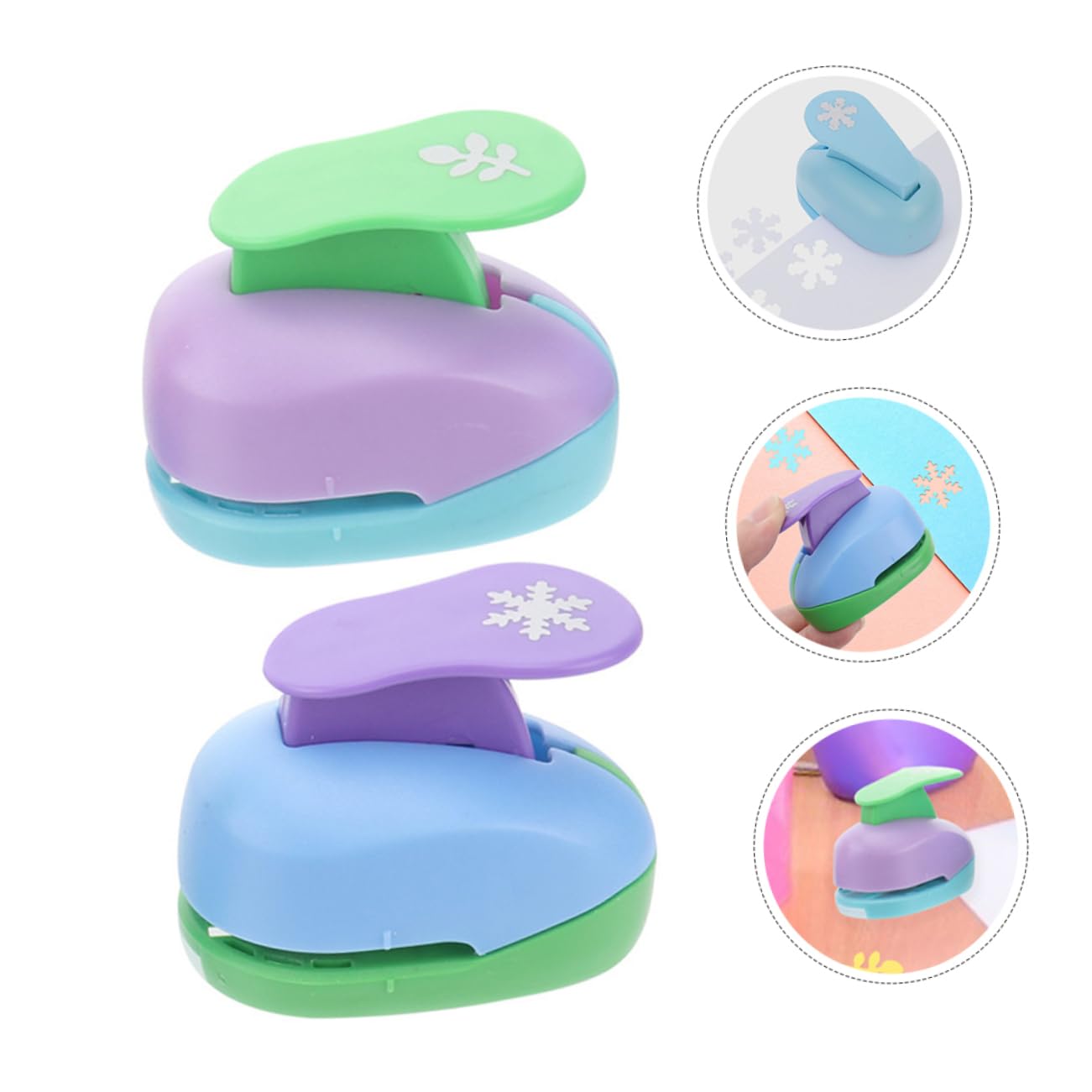 Gadpiparty 4 Set Fustellatrice Carta Diy Puncher Per Scrapbooking E Strumento Per Creazioni Casuale 2 Pezzi*4