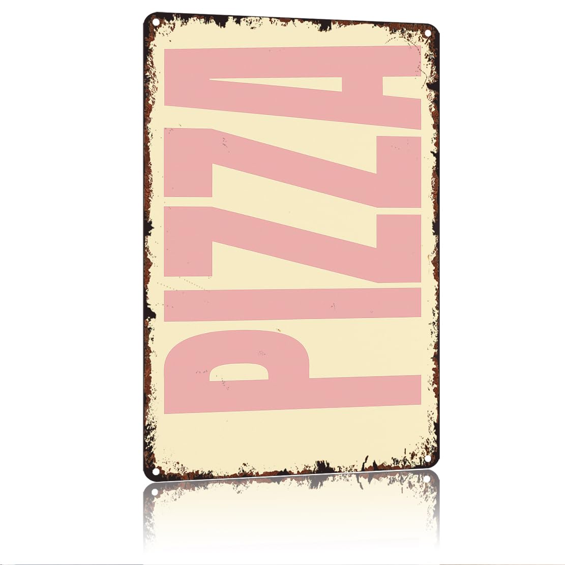 peiyeety Pizza Funny 8x12 Inch Aluminum Vintage Metal Tin Signs-For Living Room Kitchen Bedroom Patio Porch Men'S Nest Wall Decor