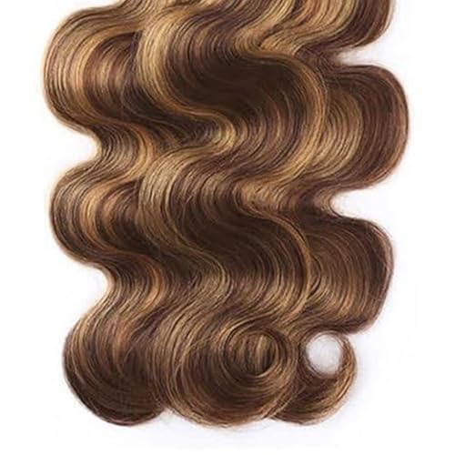 Extensiones de cabello humano natural Body Wave rubio con mechas P427 6