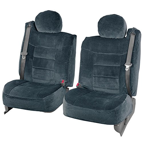 Bdk Front Seat Covers For 2000-07 Chevy Gmc Suv & Trucks - Charcoal Encore Fabric #TOP23
