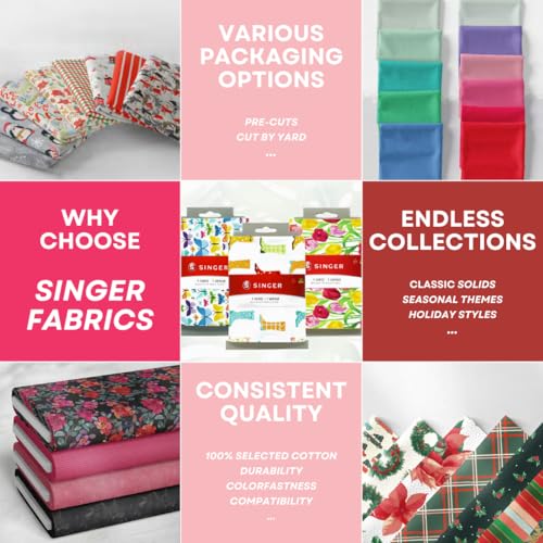 Image of SINGER Fabrics, 100% Cotton, Peach Echo Solid, DIY Quilting and Crafting Fabric for Sewing, 44 Inch Wide, 2 Yard Precut