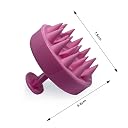 N Treck Scalp Massager for Growth | Gentle Silicone Bristles for Hair and Scalp Scrubber, Exfoliator, Dandruff Removal, Prevents Loss For Men, Women – Pack of 1, Pink gallery image