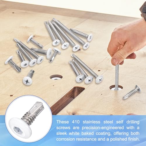 Tornillos autorroscantes M5x35mm cabeza hexagonal plana 60pcs miniatura 3