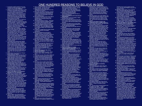 College Dorm Poster: One Hundred Reasons to Believe in God: Take screenshots on your Computer's...
