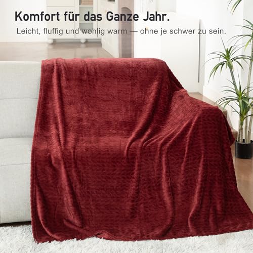 Winthome Kuscheldecke Flauschig Weich, Decke Warm, ohne Hitzestau, Oeko-TEX – Ansicht 3