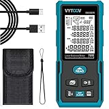 Laser Measure Distance 229Ft 70M IP54 M/in/Ft Digital Backlight LCD Laser Distance Meters with Pythagorean Mode Laser Measure Distance Area and Volume - Rechargeable