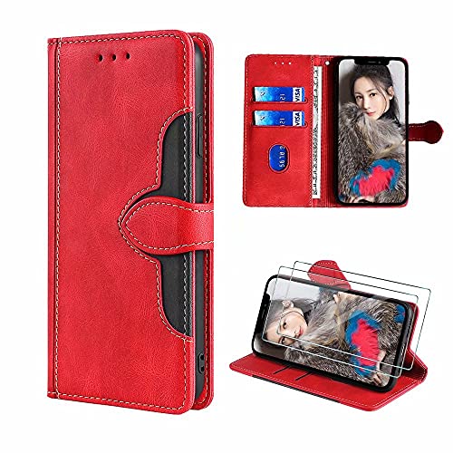🍊🍊Modelli compatibili: appositamente progettati per Oukitel C12 Pro, non adatti per altri modelli. Con chiusura magnetica, funzione staffa, slot per schede e tasca per monete. Resistente alla caduta. Il prodotto contiene 1 * Cover e 2 Pezzi Vetro Temperato Pellicola Protettiva.