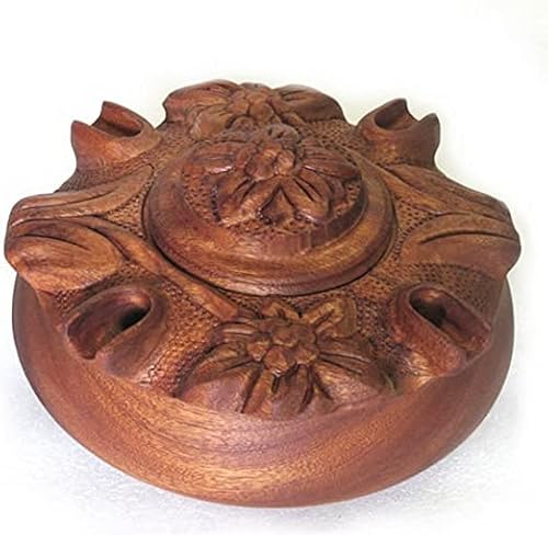 Italian Food Direct Coppa dell'amicizia Originale della Valle d’Aosta 4 becchi Stella in Legno di Mogano Diametro 21 cm trattata e pronta per preparare Il caffè alla valdostana