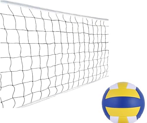 Foto von Larimuer Volleyballnetz Standard 9.5M x 1 M Volleyball Ersatznetz Tragbare & Faltbare Langlebiges Trainingsnetz für Pool,Beach, Strand Garten,Yard