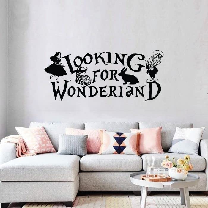 Alice In Wonderland Map Wall Decal Sticker - 10x8 Inch Cartoon Wall Art For Kids Room Nursery Decor